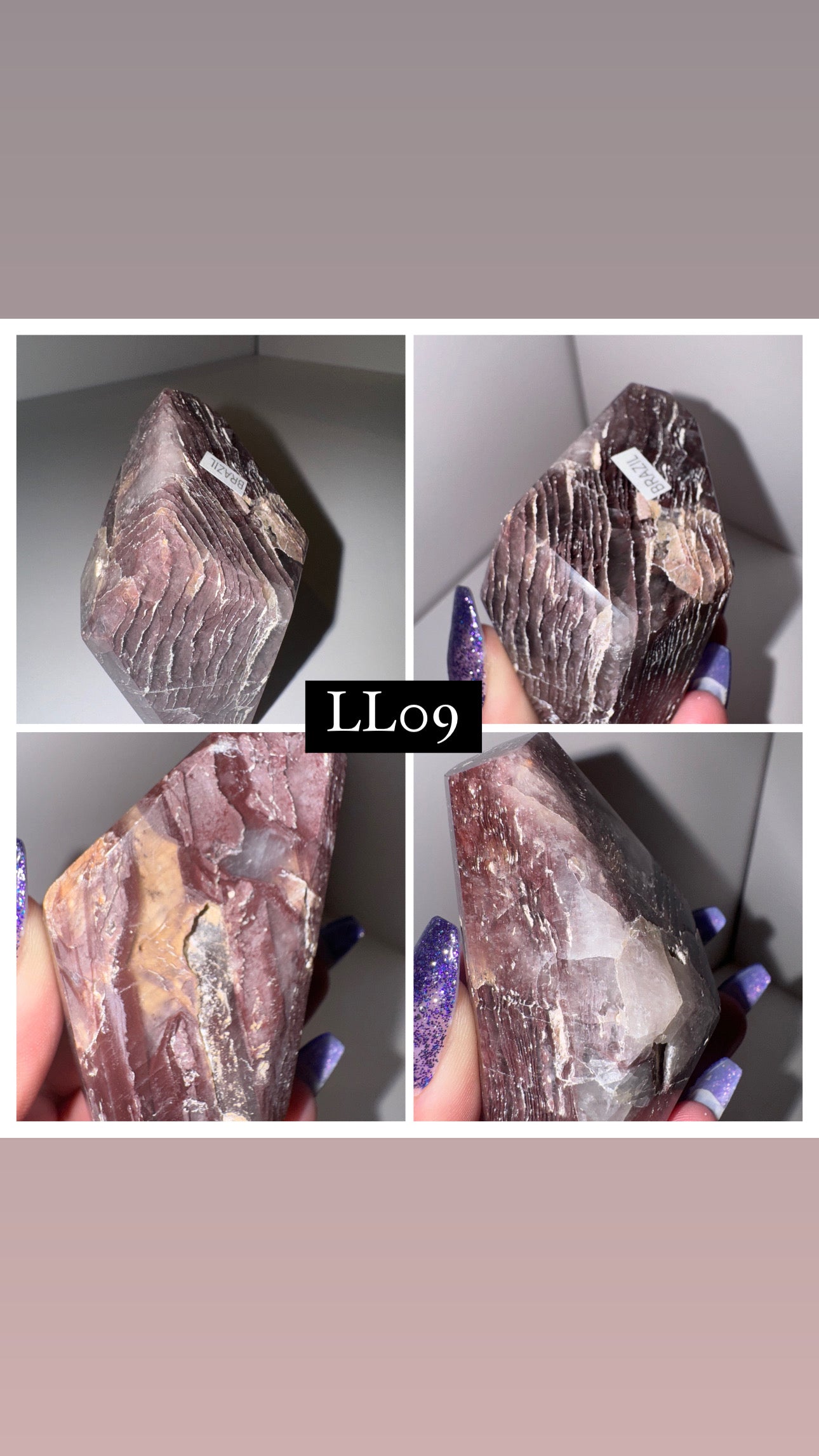 Pink Lithium Thousand Layer Lodalite Tower