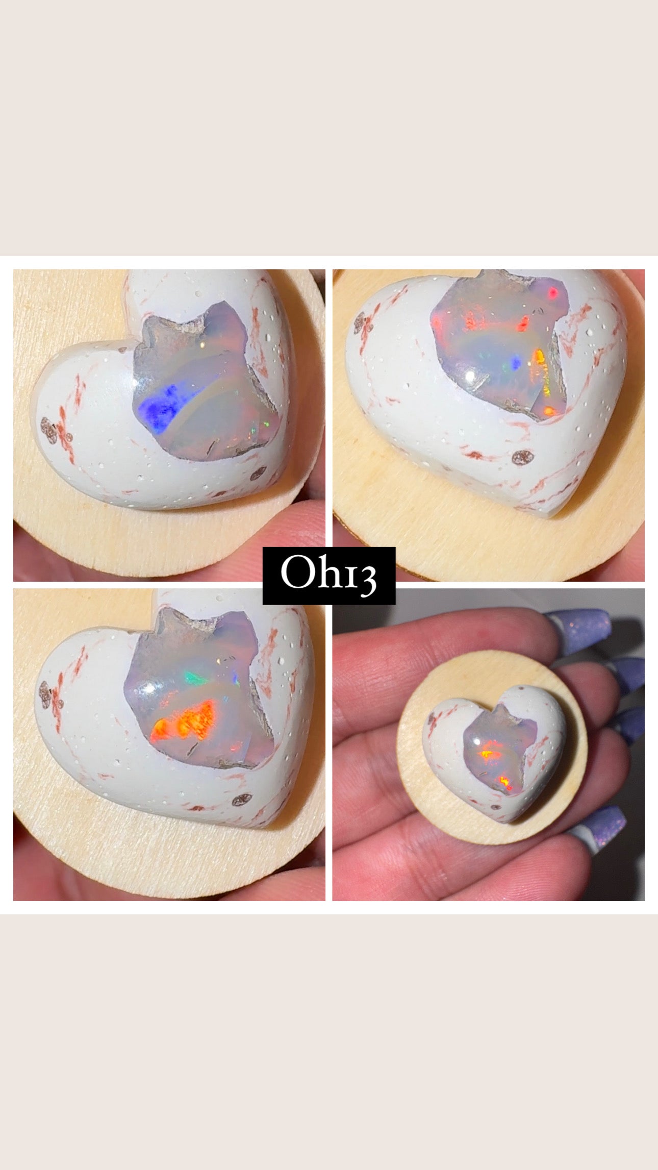 Mexican Fire Opal AAA Heart