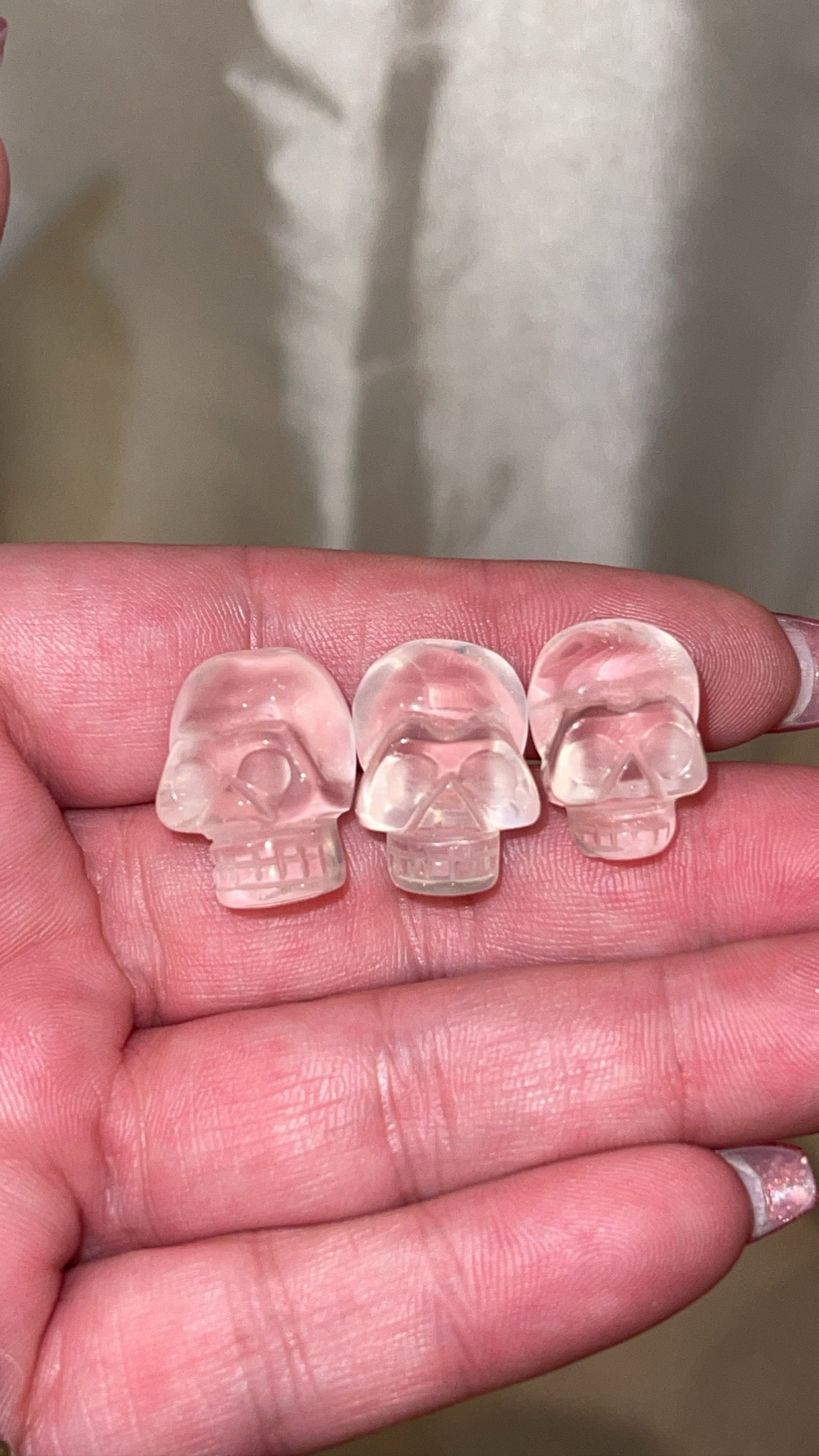 Labradorite/Clear Quartz Mini Skulls