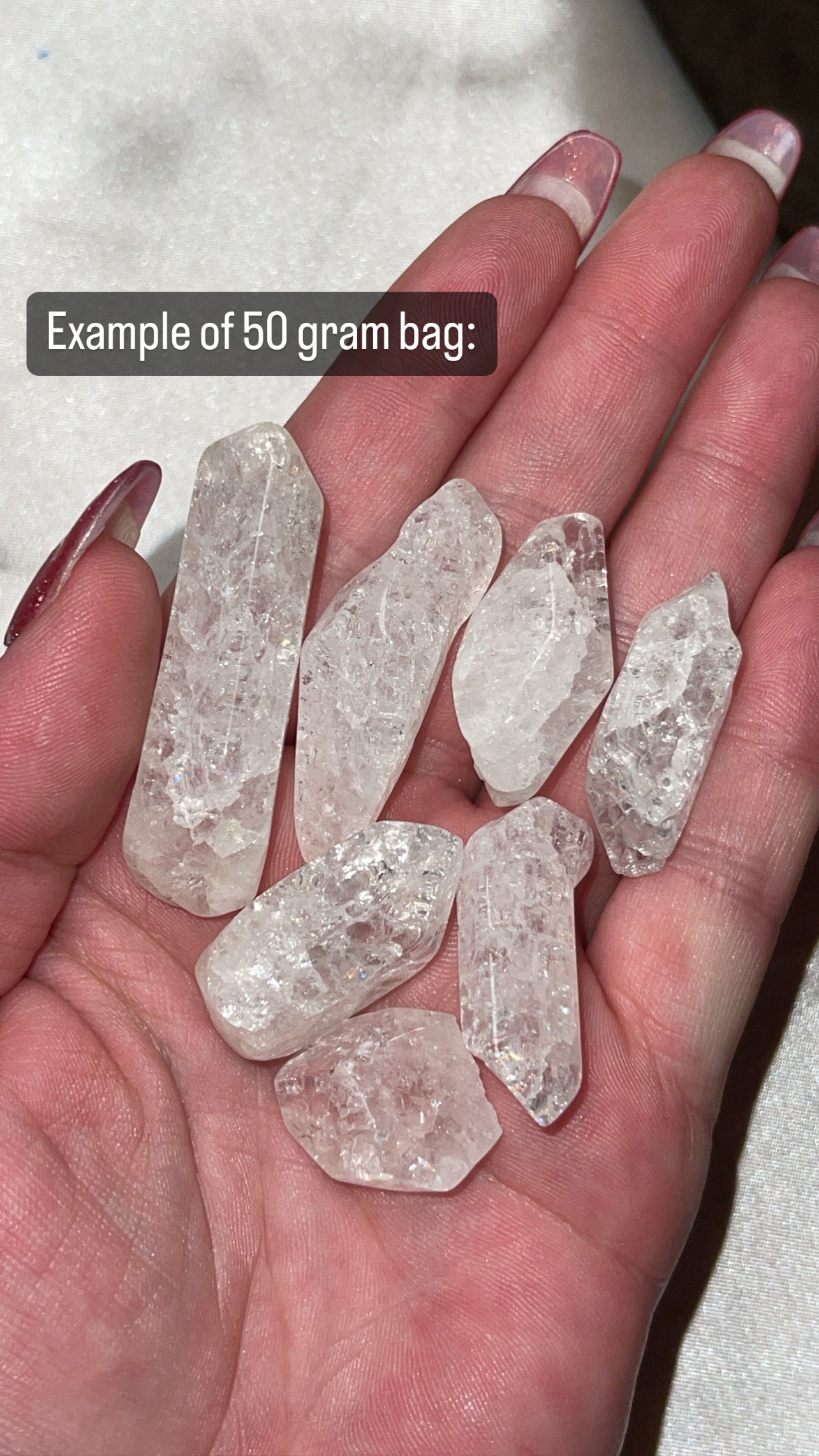 Fire & Ice Quartz Tumbled Points 50gram/100gram Bundle