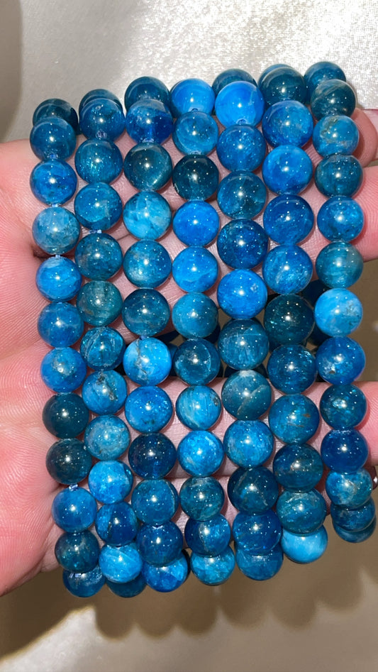 Blue Apatite Bracelet 8mm