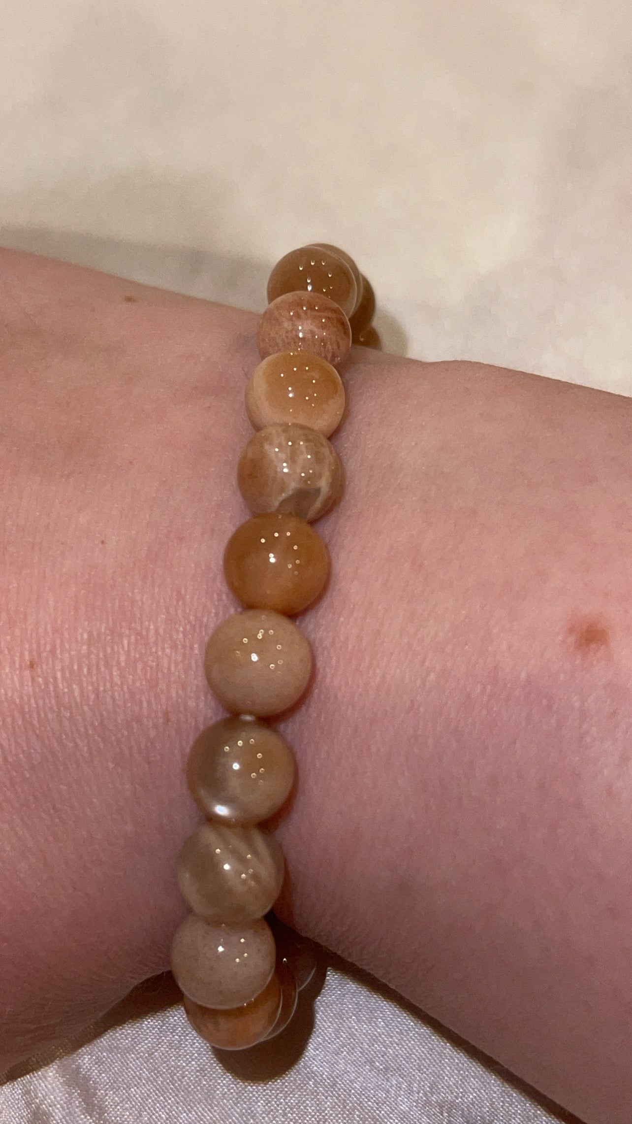 Sunstone Moonstone Bracelet 8mm