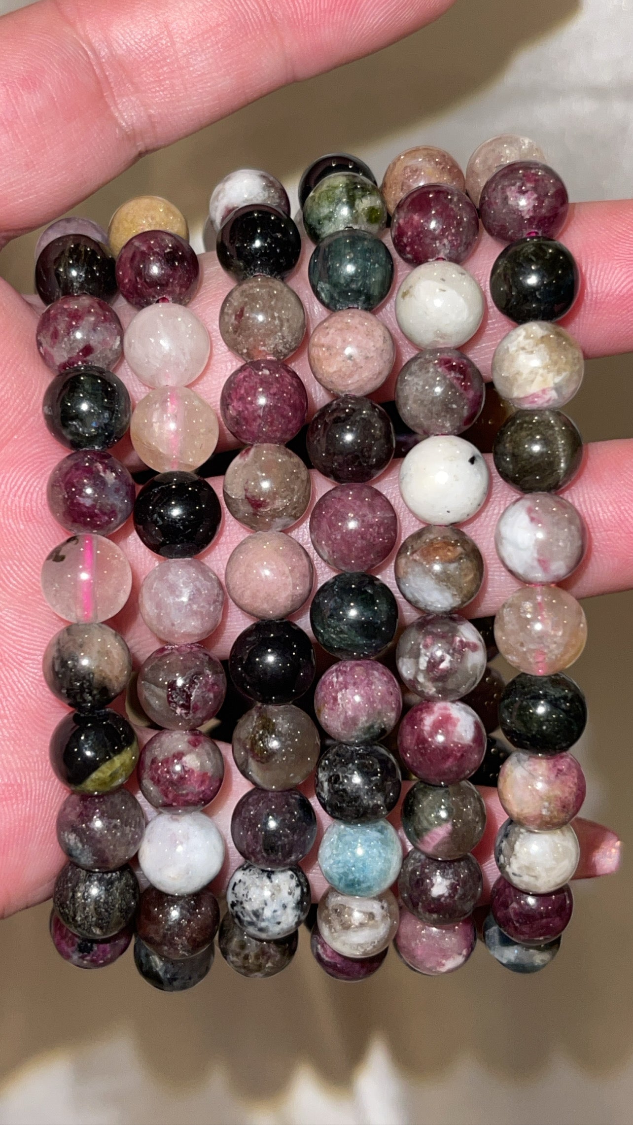 Multi Tourmaline Bracelet 6mm/8mm