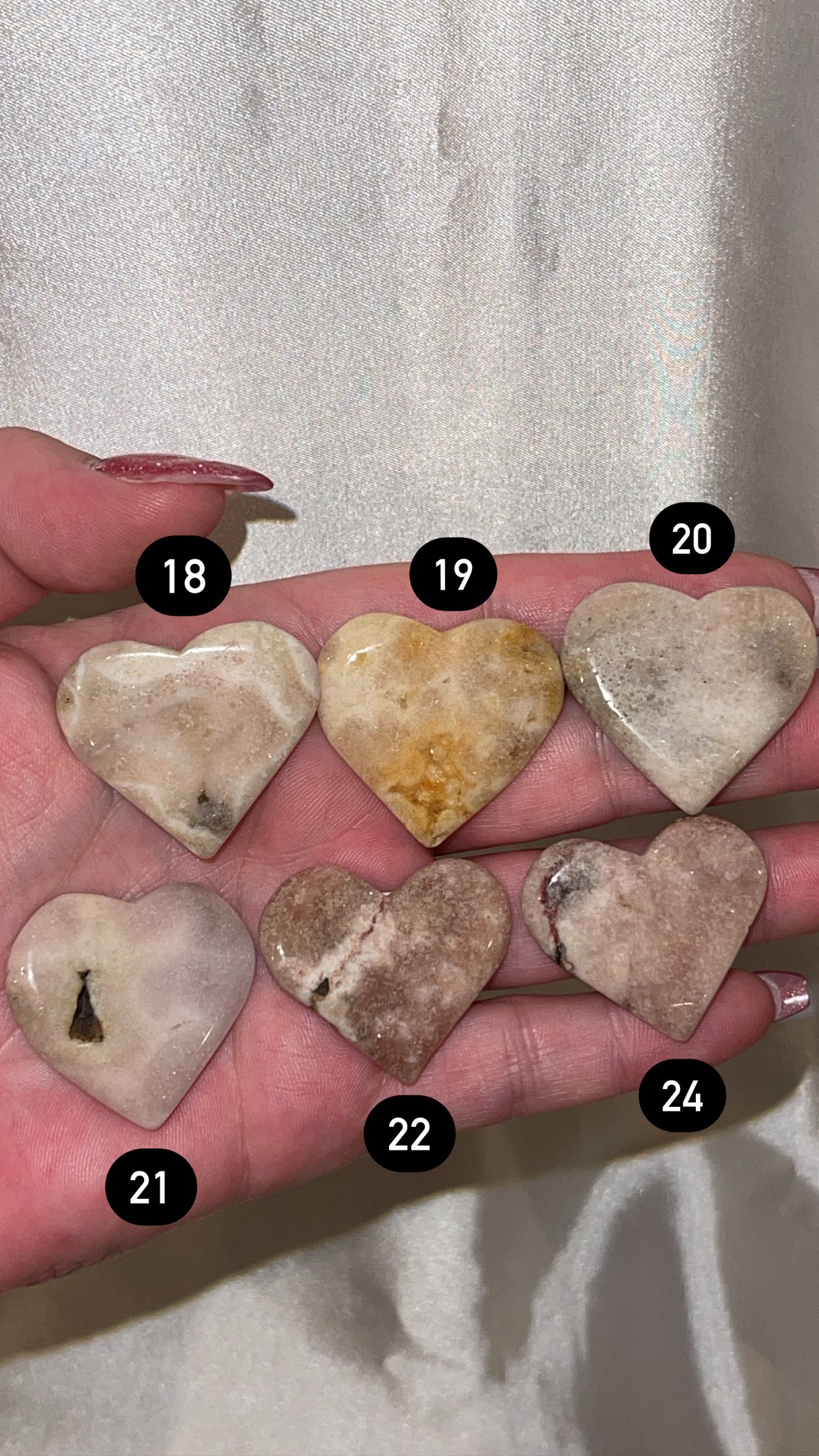 Pink Amethyst Small Heart (Choose Your Own)