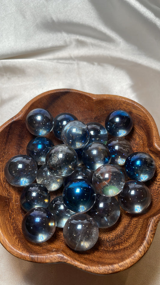 Blue Aura Quartz Sphere