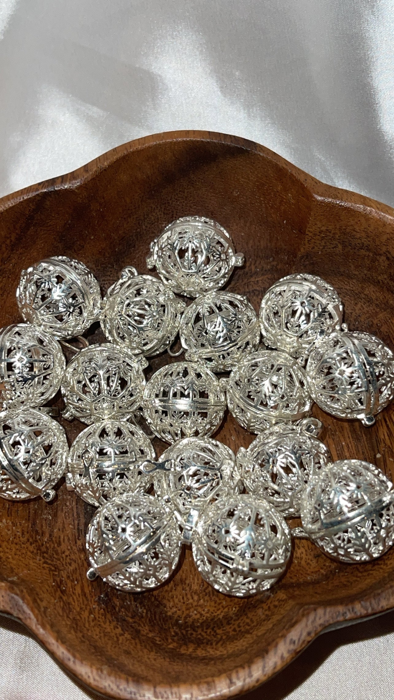 Silver Sphere Cage Pendant