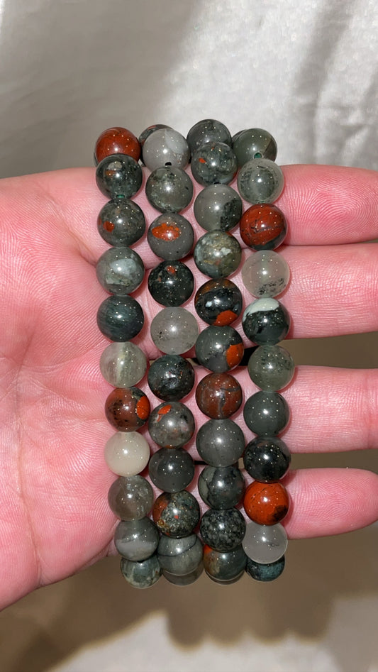 African Bloodstone Bracelet 8mm