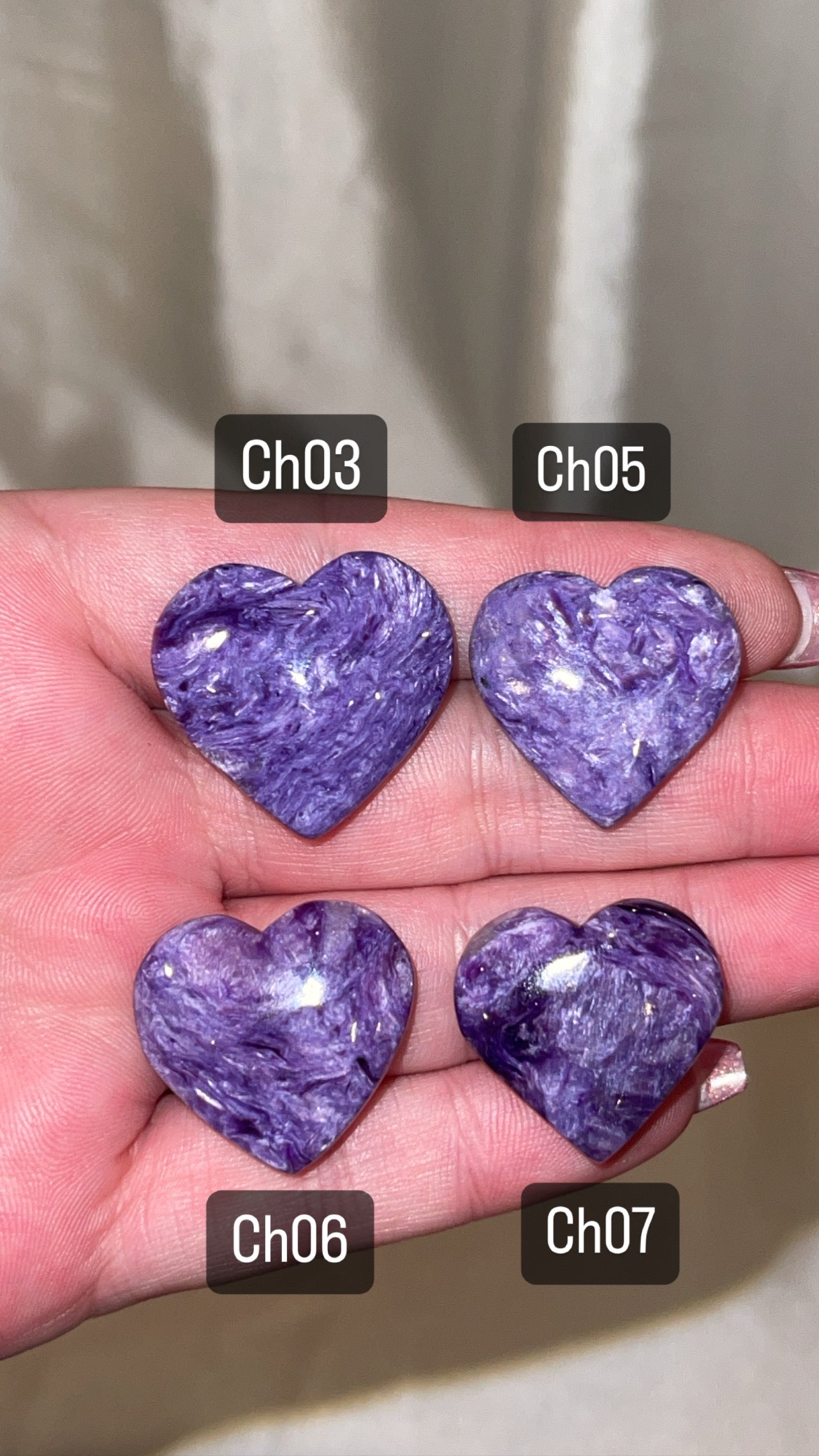 Charoite Heart (Choose Your Own)