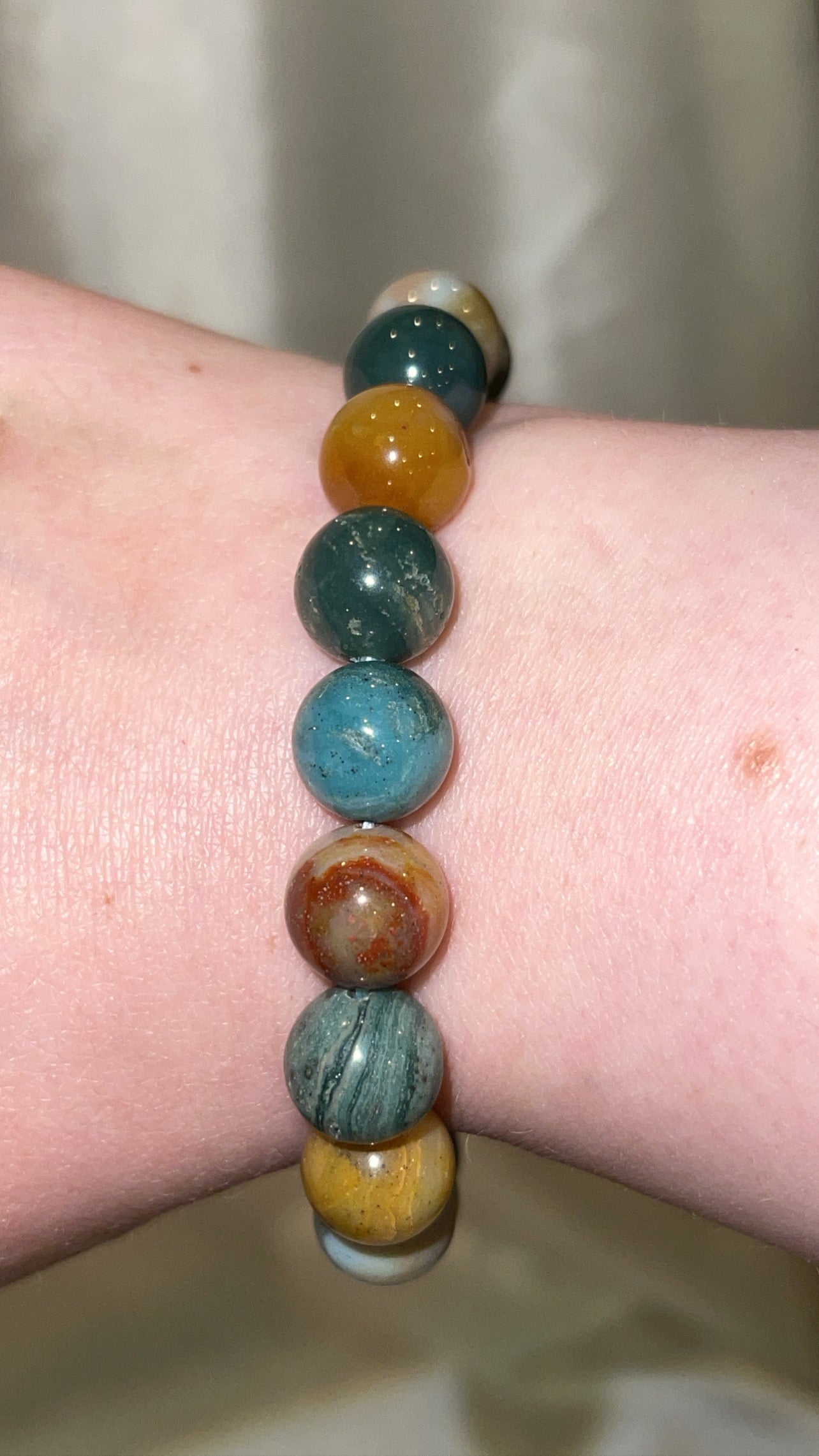 Sea Ocean Jasper Bracelet 10mm