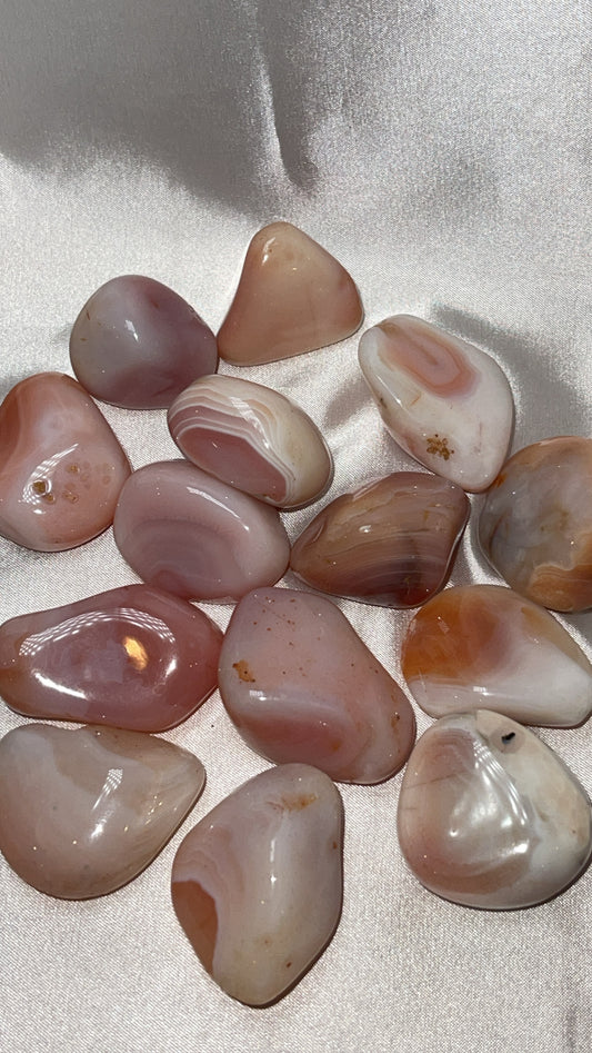 Pink Botswana Agate Large Tumble