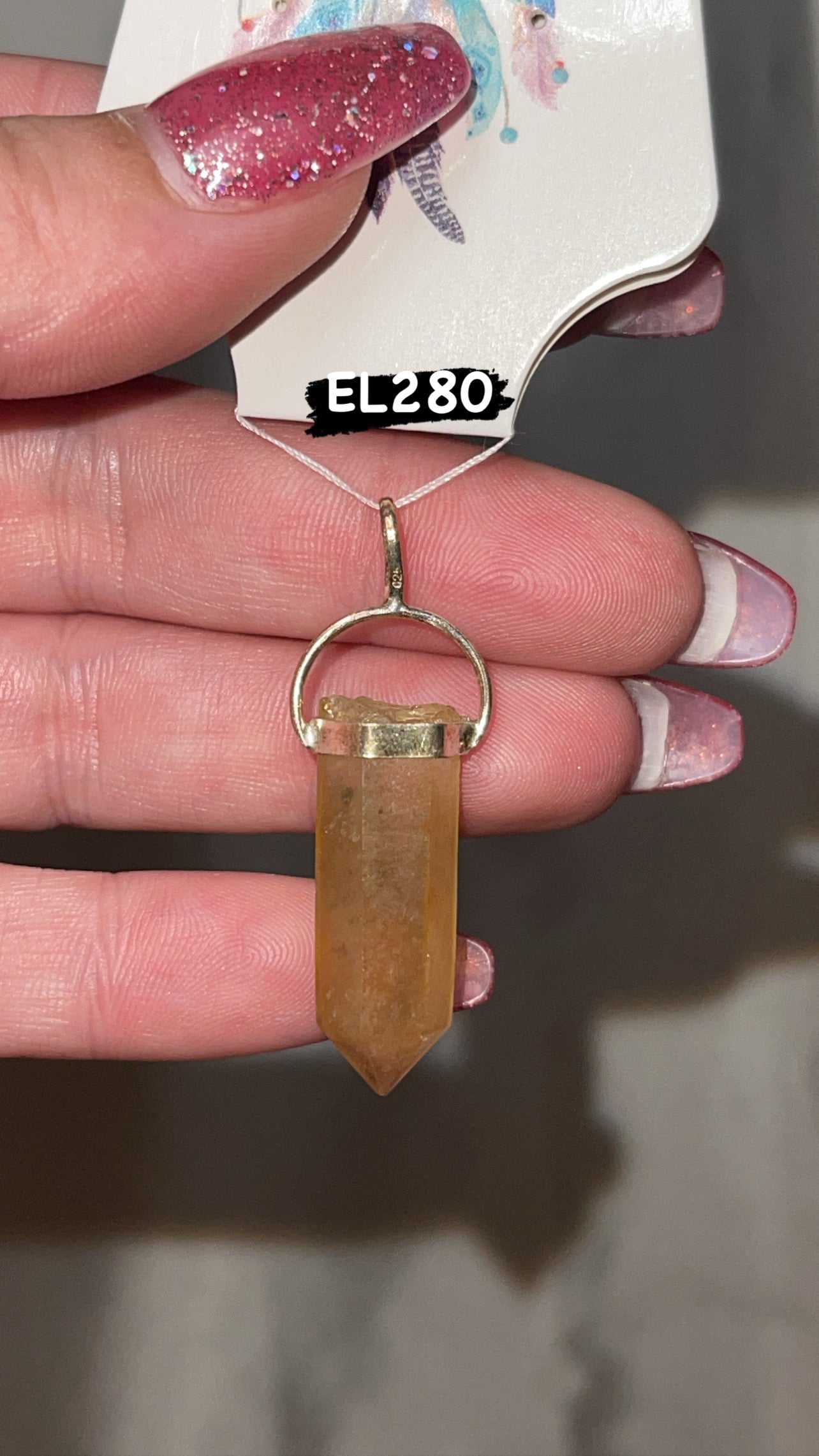 Golden Amethyst Point 925 Pendant (Choose Your Own!)