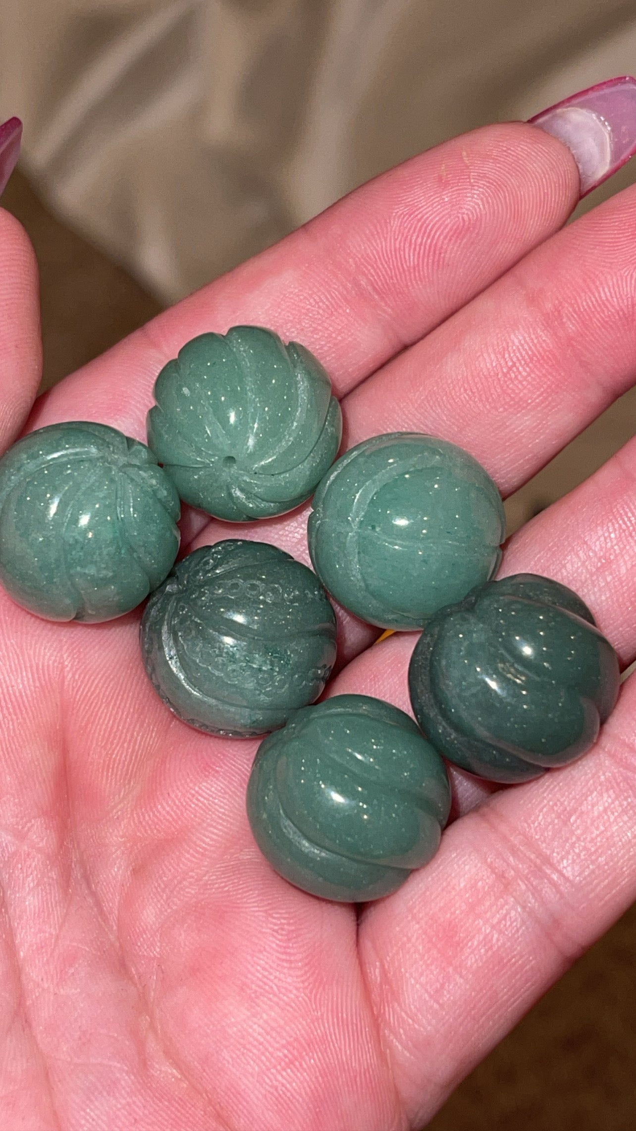 Jade Large Carved Bead