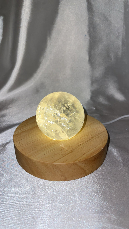 Wood Sphere Stand Light Base
