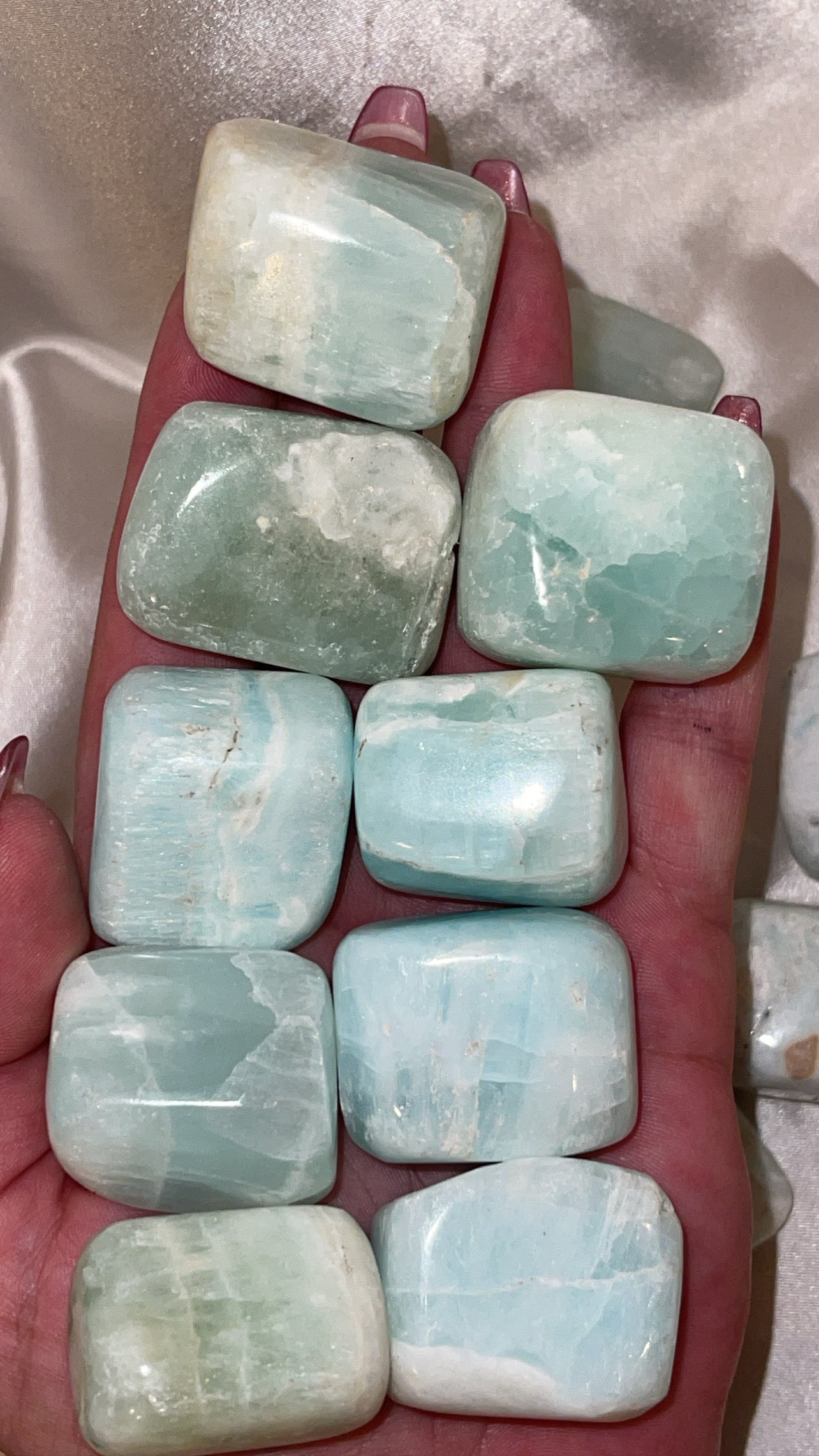 Blue Caribbean Calcite XL Tumble