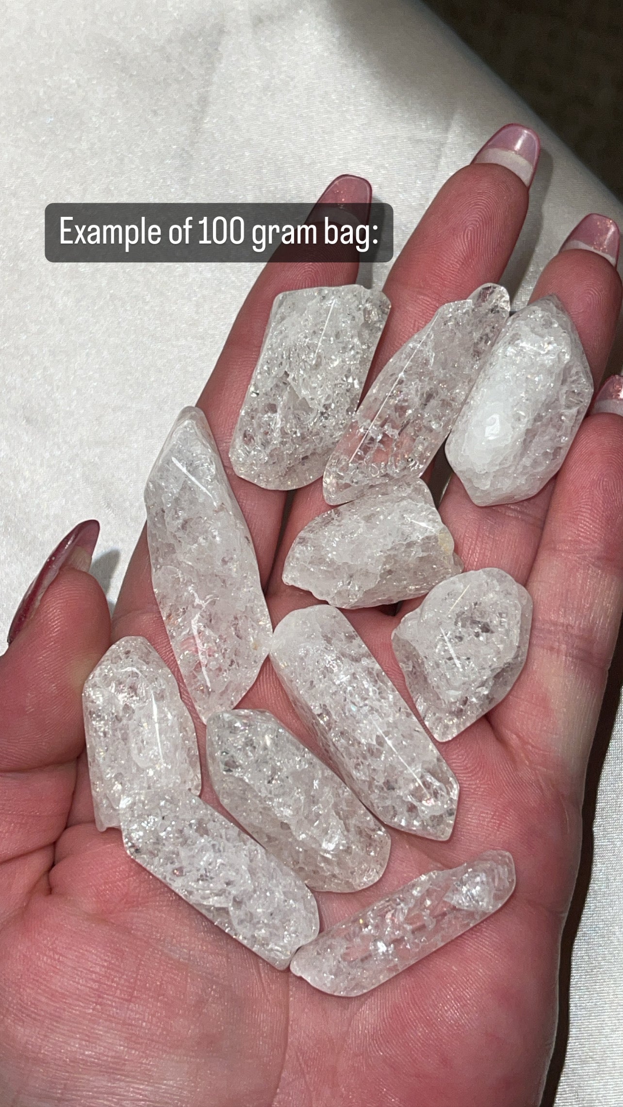 Fire & Ice Quartz Tumbled Points 50gram/100gram Bundle