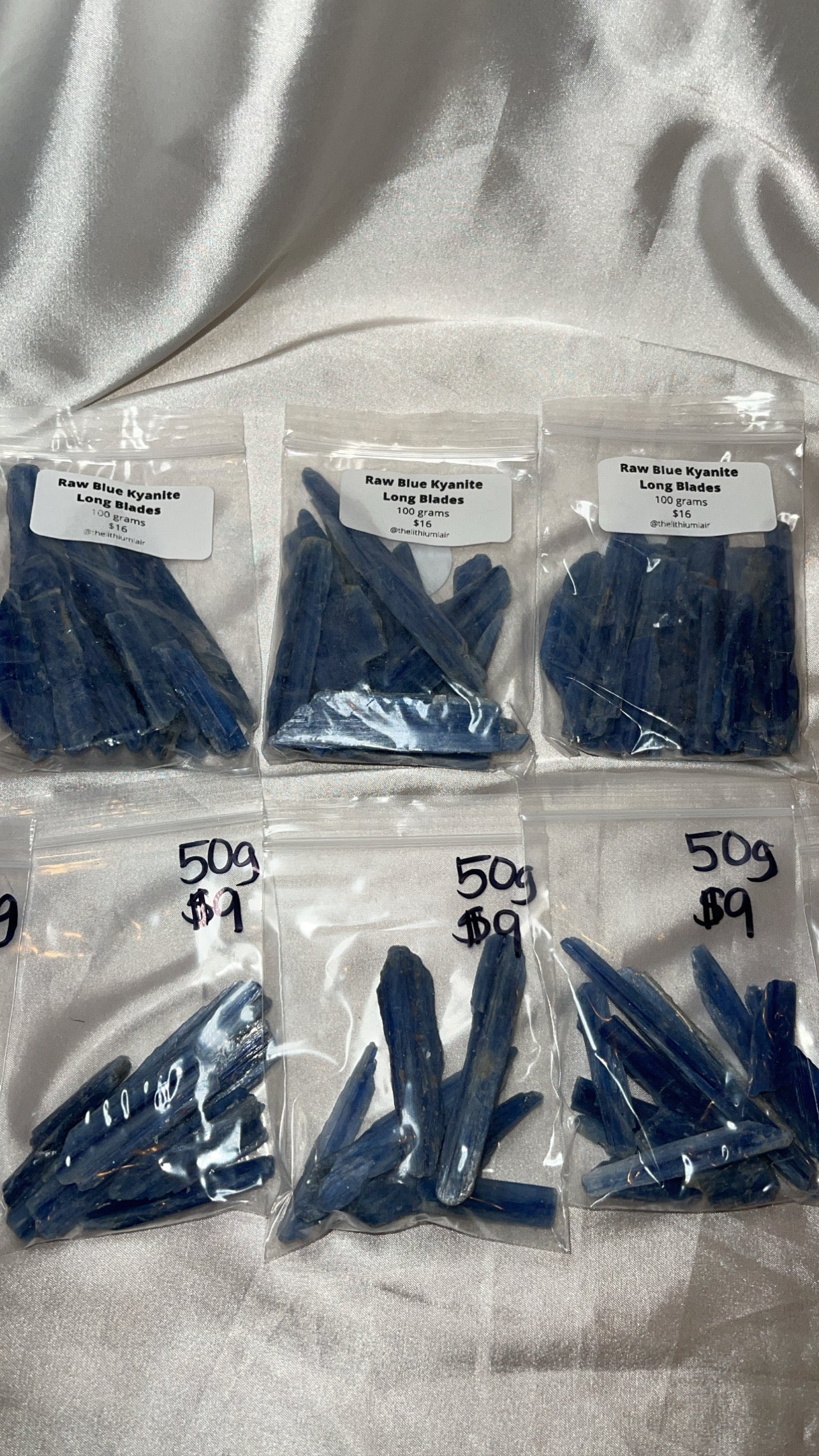 Blue Kyanite Long Blade 50g/100g Bundle