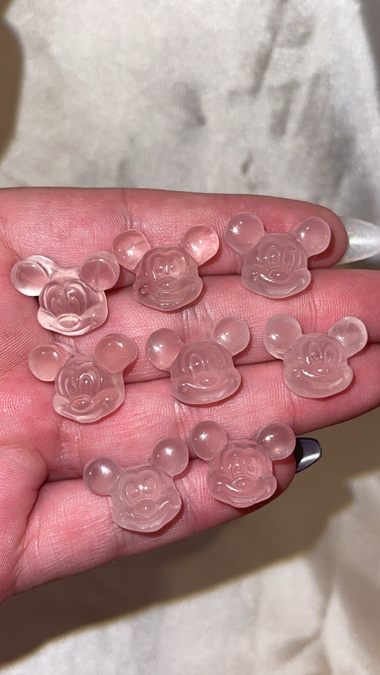 Rose Quartz Mini Mickey Mouse