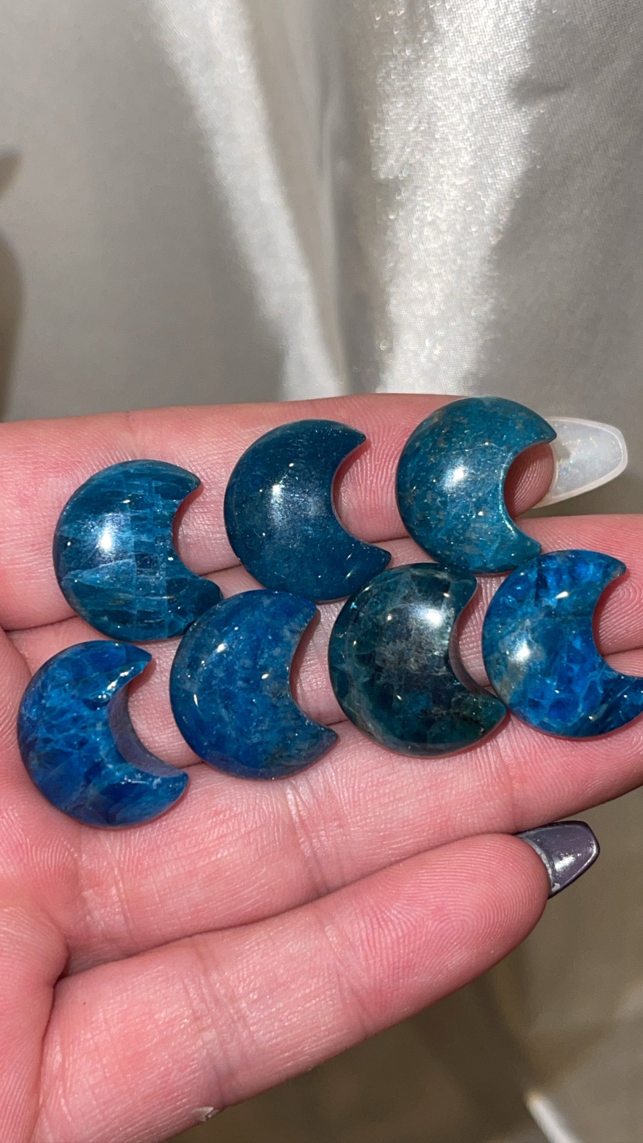 Blue Apatite Mini Moon