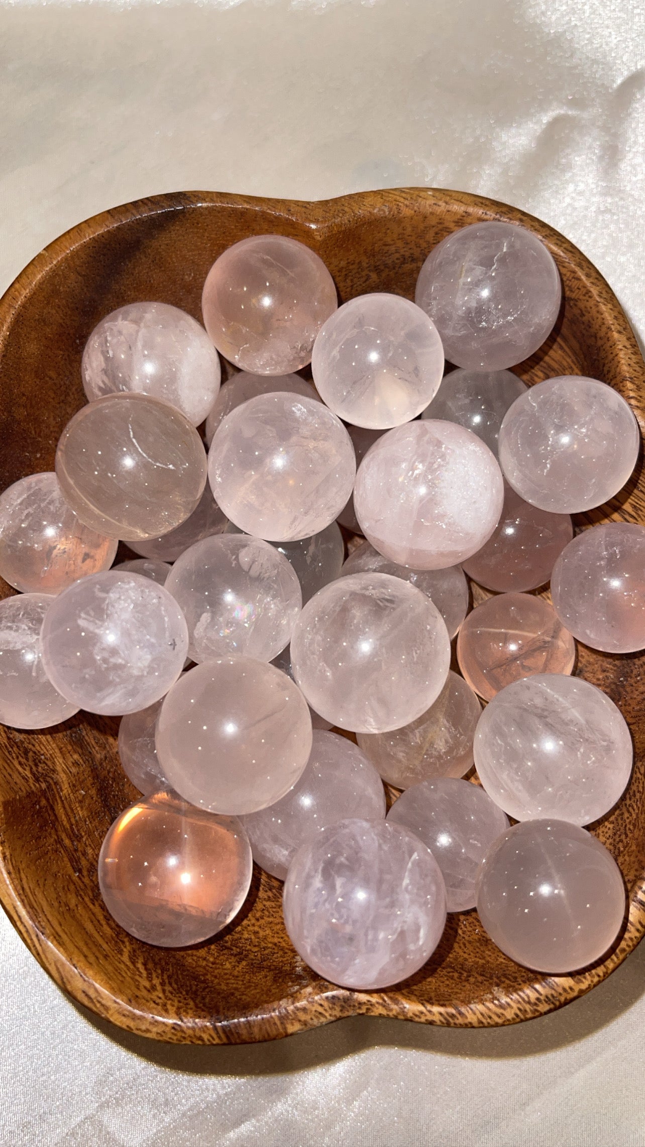 Rose Quartz Small Spheres