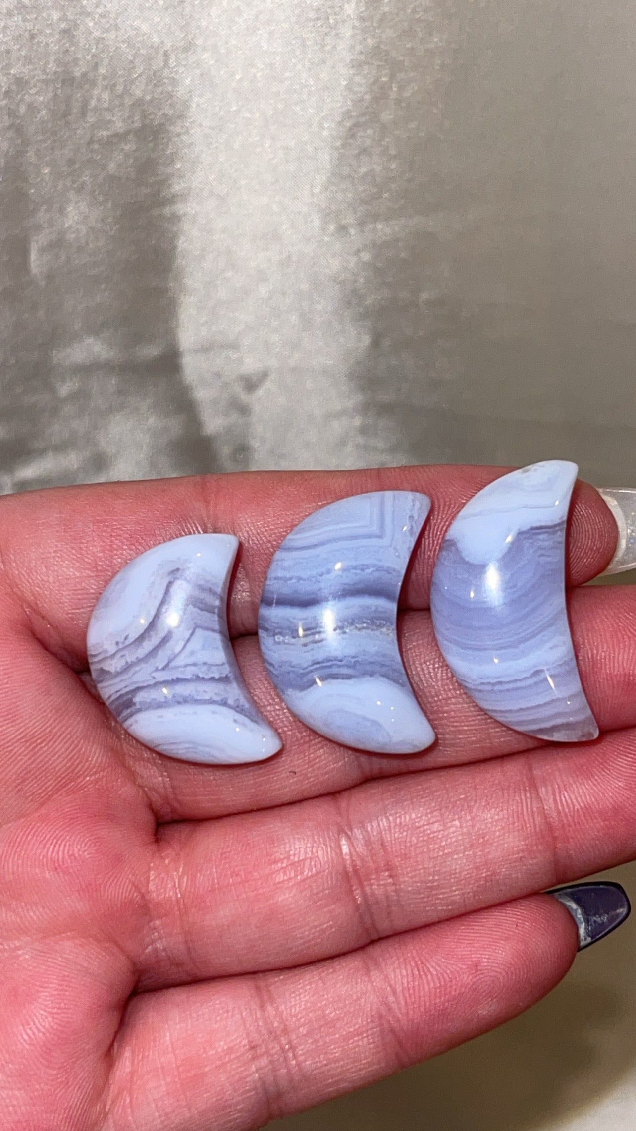 Blue Lace Agate Mini Star/Moon