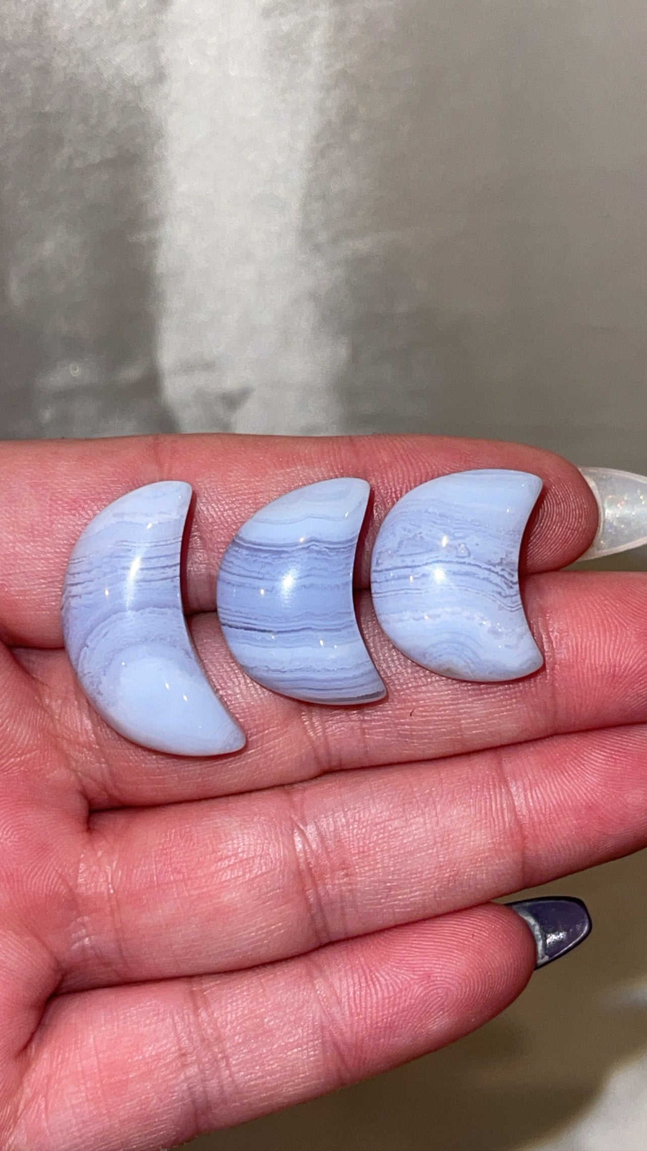 Blue Lace Agate Mini Star/Moon