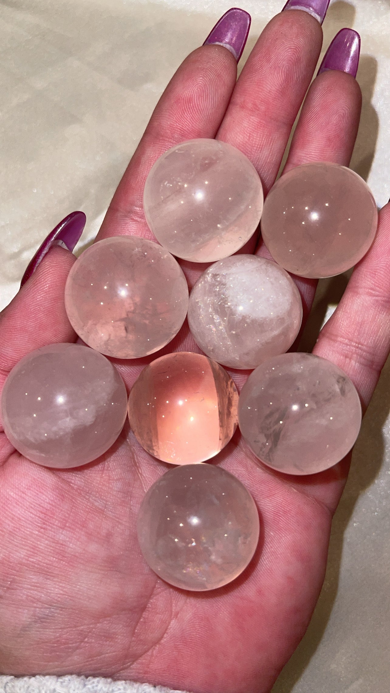 Rose Quartz Small Spheres