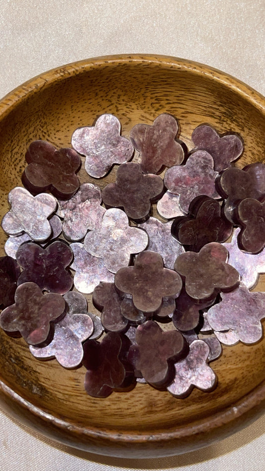 Gem Lepidolite Mini Flower