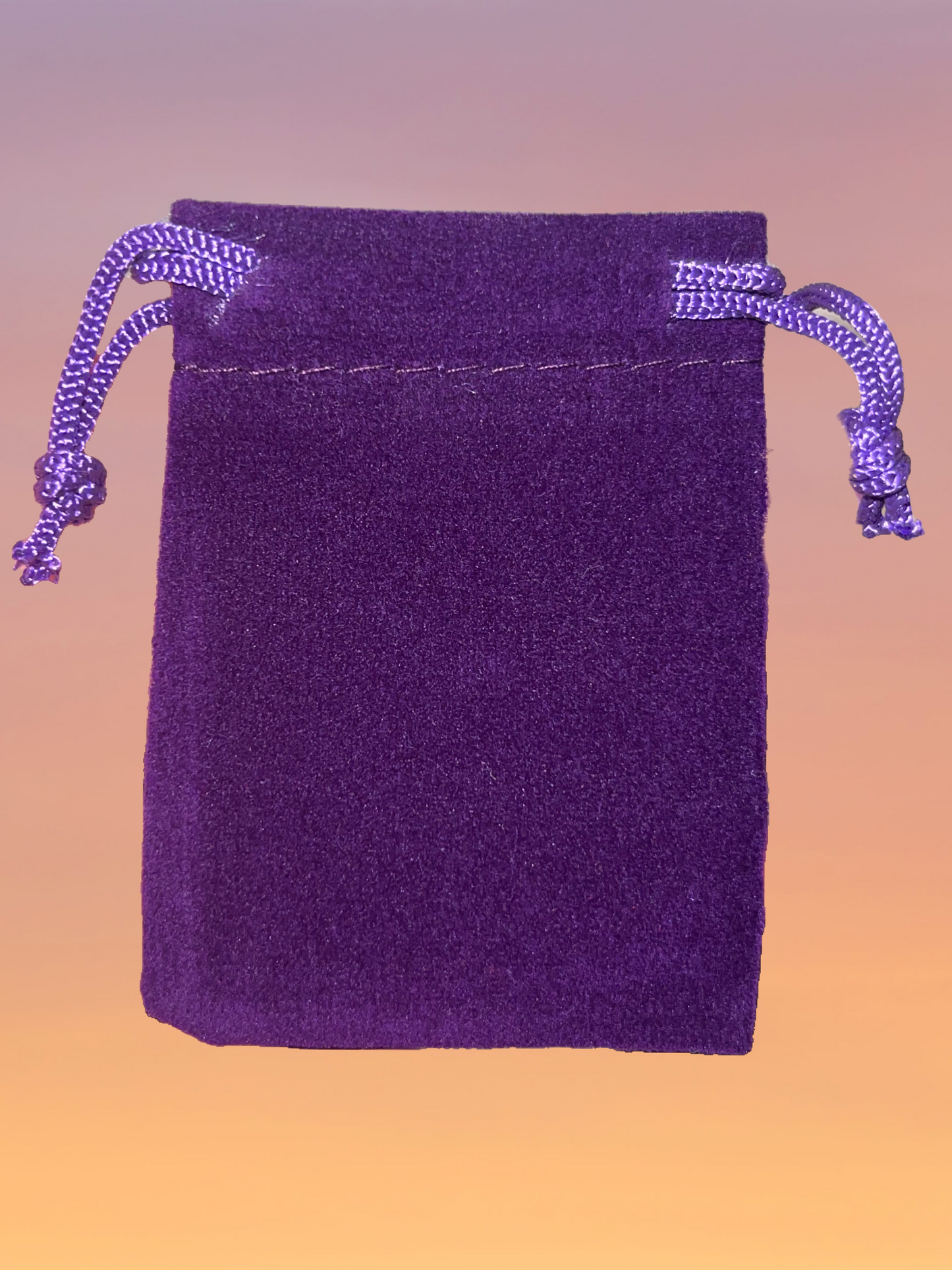 Small Purple Velvet Drawstring bag