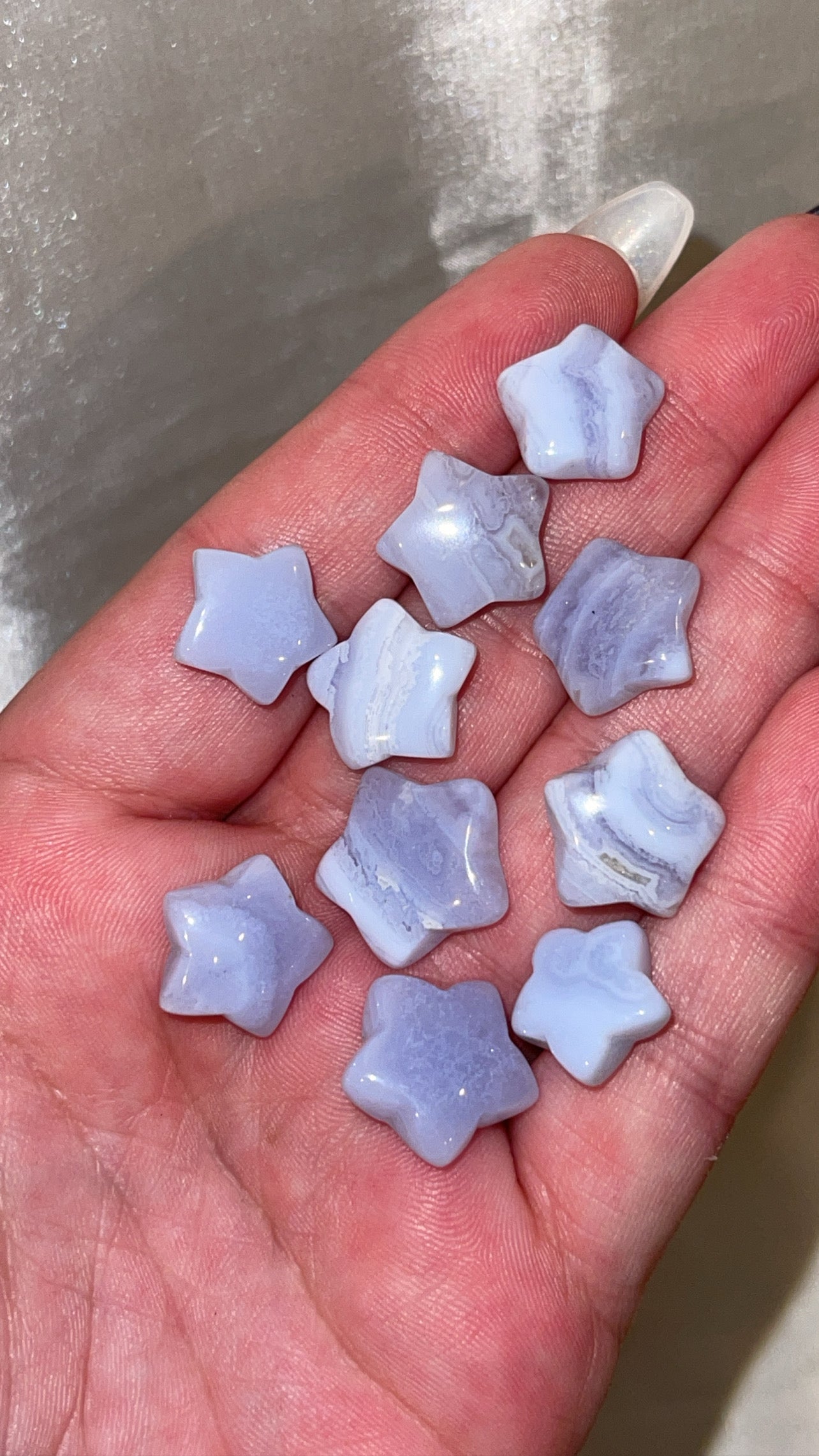 Blue Lace Agate Mini Star/Moon